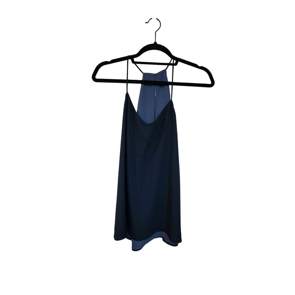 Halter Top Reversible Black Gray womens size Small